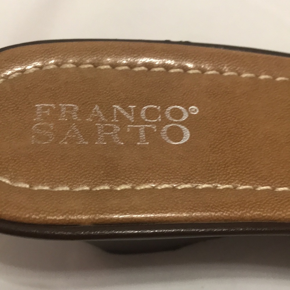 Franco Sarto Leopard Print Wedge Slides Sandals W… - image 4